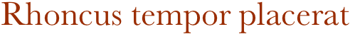 Rhoncus tempor placerat